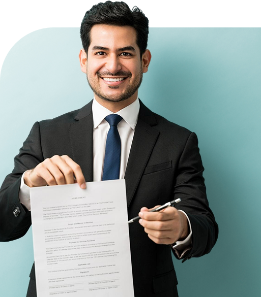 Professional holding resume